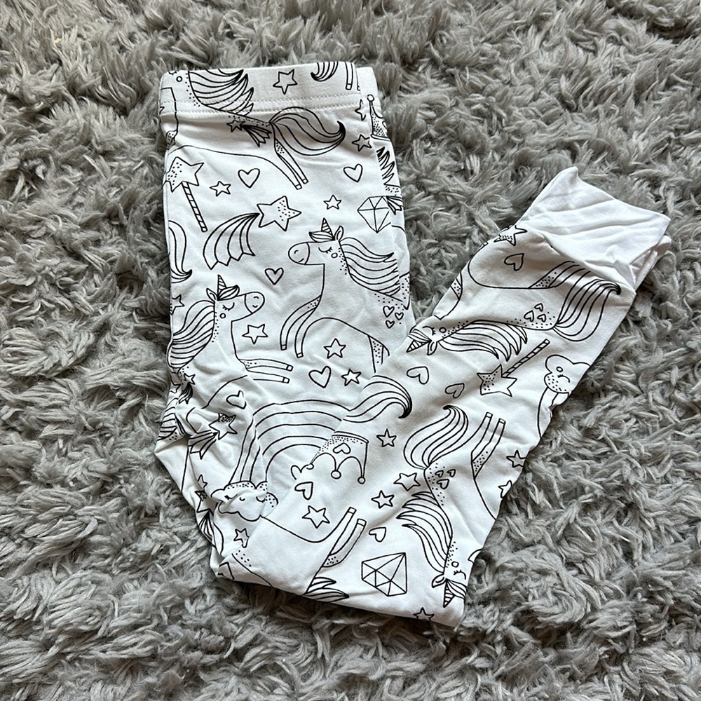 New Caden Lane Color Me Pajamas 2 Piece Set Enchanted Unicorns. Size 4T - Picture 4 of 8